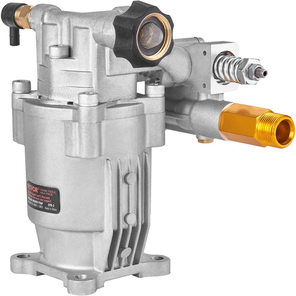 Pressure Washer Pump 19 Mm Shaft Horizontal 3400 Psi 2.5Gpm Replacement Power Pumps Kit Parts Compatible With Honda Simpson Ryobi Briggs & Stratton Su