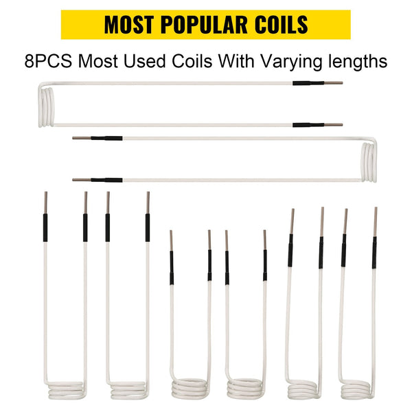 Vevor Induction Heater Coil Kit Coils 8Pcs For Removing Rusty Bolts Heaters