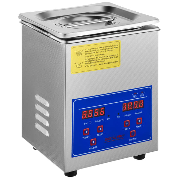 Vevor Ultrasonic Cleaner 2L Jewelry Cleaning With Digital Timer Machine For Jewellery Rings Watches Eyeglasses Dentures Coins Metal Parts Commercial A