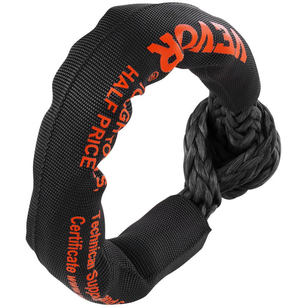 Vevor Synthetic Soft Shackle Rope 2 Pack 12.7 X 558.8 Mm 20 Ton Breaking Strength Recovery Tow Shackles With Extra Sleeves And Storage Bag For Utv Atv
