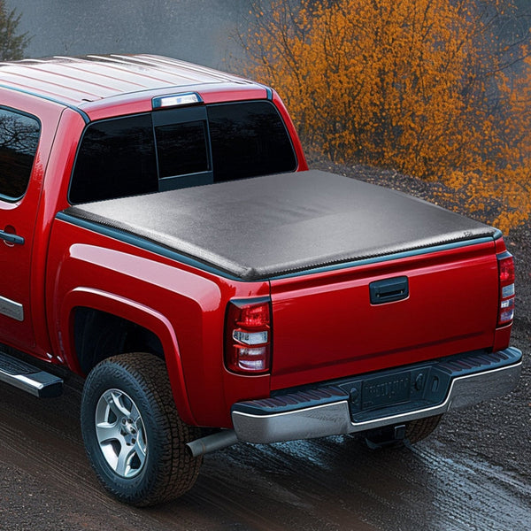 Vevor Truck Bed Cover Roll Up Tonneau Compatible With 2014 2024 Chevy Silverado / Gmc Sierra 1500 For 2M X 1.6M Soft Pvc Material Car Covers
