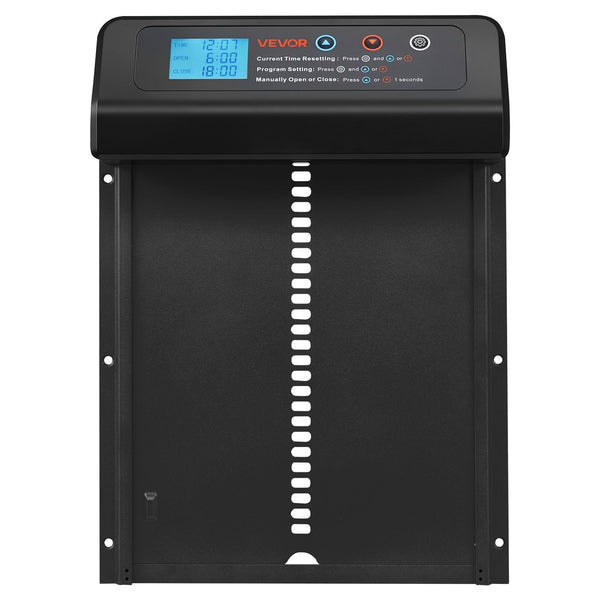 Automatic Chicken Coop Door Battery Powered With Timer & Manual Setting Anti Pinch Security Durable Aluminum Alloy Run Gate Opener Waterproof Sealing