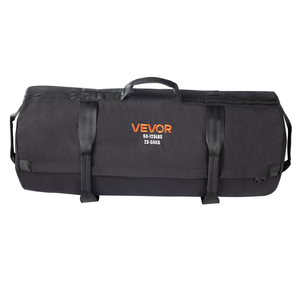 Workout Sandbag Heavy Duty Power Bags With Handles 23 56 Kg Adjustable Slam For Fitness Strength Weight Training Cross Home Gym Exercise Black (Unfill