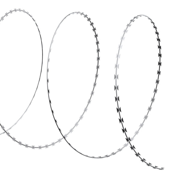Vevor Razor Wires 98 Ft Barbed 2 Rolls Fencing Fence Ribbon Galvanized For Garden Fence Panels
