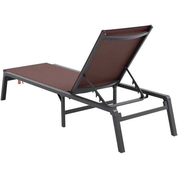 Vevor Chaise Lounge Chair Outdoor Patio Adjustable 5 Position 2 Pcs Patio Chairs