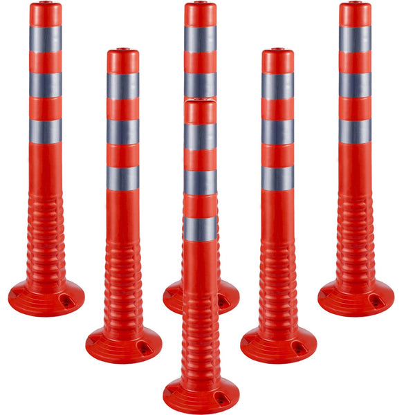 Vevor Traffic Delineator Posts Flexible Channelizer Cone 30" Spring 6Pcs Other Safety Signs