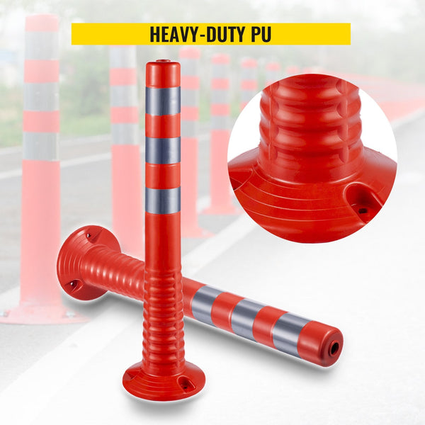 Vevor Traffic Delineator Posts Flexible Channelizer Cone 30" Spring 6Pcs Other Safety Signs