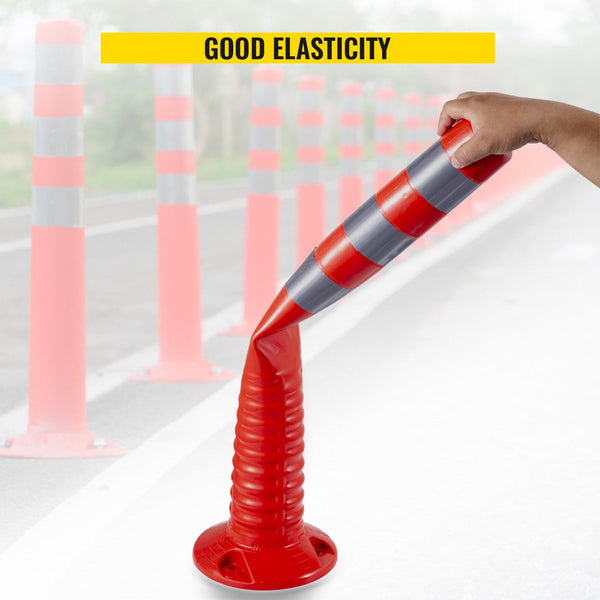 Vevor Traffic Delineator Posts Flexible Channelizer Cone 30" Spring 6Pcs Other Safety Signs
