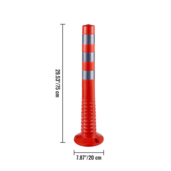 Vevor Traffic Delineator Posts Flexible Channelizer Cone 30" Spring 6Pcs Other Safety Signs
