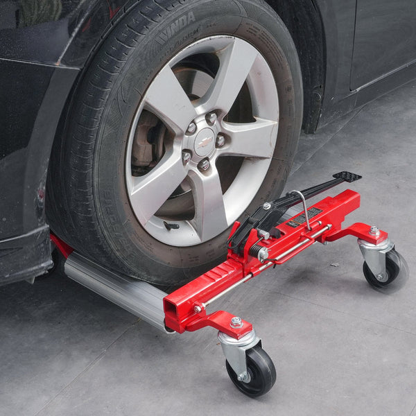 Vevor Wheel Dolly Max Capacity 1500 Lbs Car Jack Lifter With 360A Rotatable Wheels Heavy Duty Vehicle Positioning Ratchet Tire For Auto Repair Moving