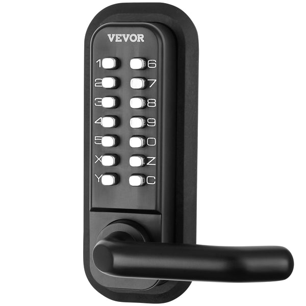 Vevor Mechanical Keyless Entry Door Lock 14 Digit Keypad Water Proof Zinc Alloy Double Sided Embedded Outdoor Gate Locks Set With And Handle Easy To I
