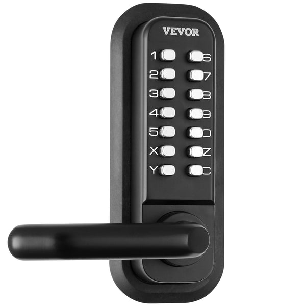 Vevor Mechanical Keyless Entry Door Lock 14 Digit Keypad Water Proof Zinc Alloy Double Sided Embedded Outdoor Gate Locks Set With And Handle Easy To I