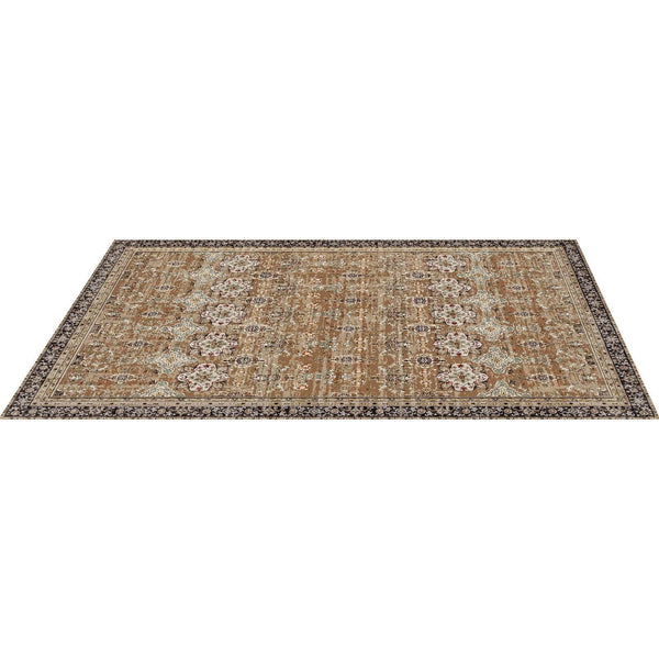 Large Washable Area Rug Non Slip Soft Vintage Brown Green 1828X2743mm Rugs