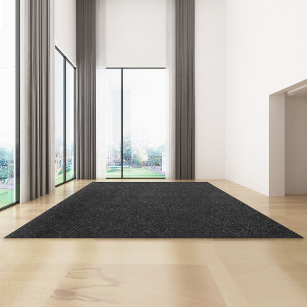 Marine Carpet 6 X 23 Ft Boat Carpeting Charcoal Black Grade Indoor/Outdoor With Water Proof Tpr Backing Roll For Home Patio Porch De Rugs