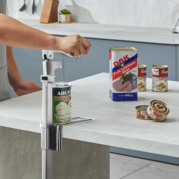 Vevor Commercial Can Opener Heavy Duty Manual Tabletop Cans For Up To 300 Mm Height Height Adjustable Professional Openers With Stainless Steel Blade