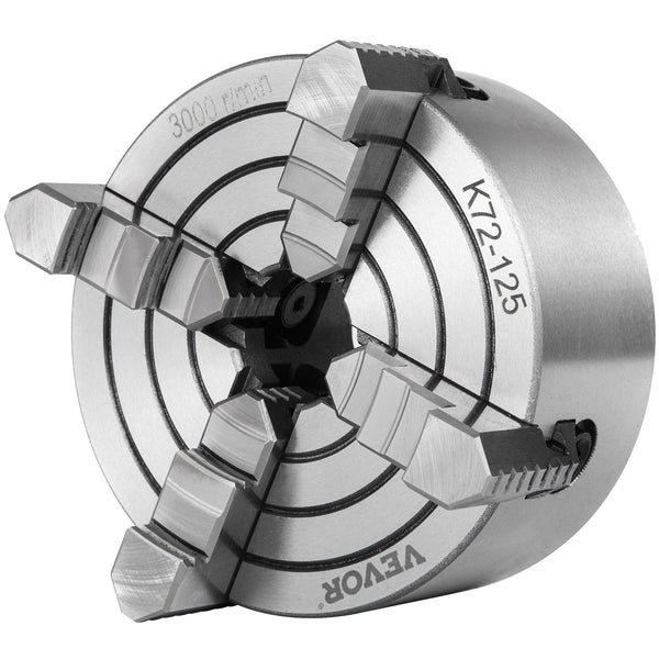 Vevor Metal Lathe Chuck 4 Jaw Independent 5 Inch Cast Iron Milling Turning Cnc Other Power Tools