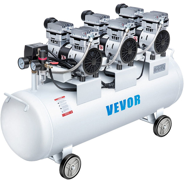 Oil Free Air Compressor Tank 100L 3Hp Ultra Silent Inflator Other Air Tools