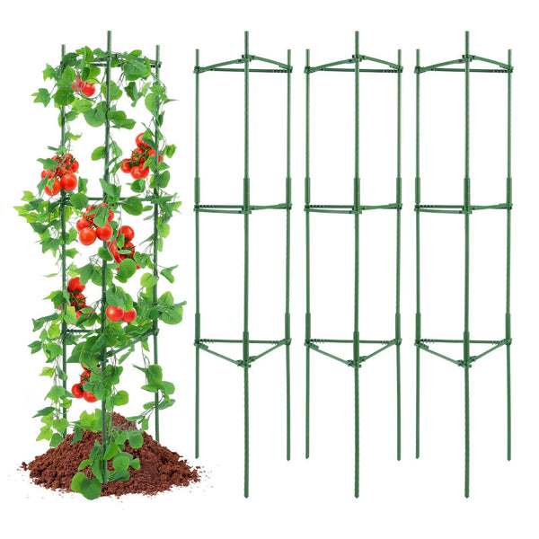 Vevor 4 Packs Tomato Cages For Garden 1620 Mm Plant Stakes Support Raised Garden Beds