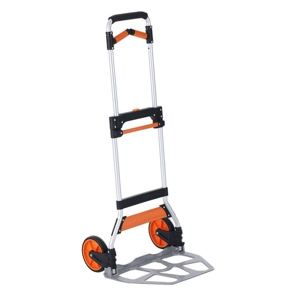 Vevor Folding Hand Truck 140 Kg Load Capacity Aluminum Portable Cart Convertible And Dolly With Telescoping Handle Pp+Tpr Wheels Ultra Lightweight Sup