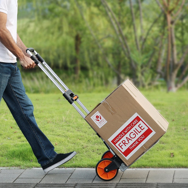 Vevor Folding Hand Truck 140 Kg Load Capacity Aluminum Portable Cart Convertible And Dolly With Telescoping Handle Pp+Tpr Wheels Ultra Lightweight Sup