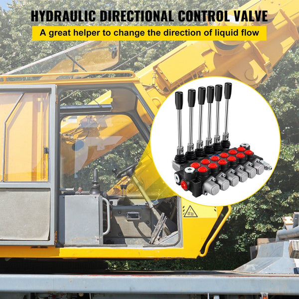 Hydraulic Directional Control Valve 6 Spool 11 Gpm Loader 3600 Psi Valves And Controls For Tractors Loaders Tanks Other Pump Parts & Accessories