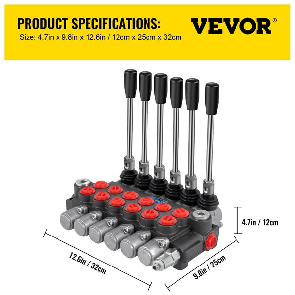 Hydraulic Directional Control Valve 6 Spool 11 Gpm Loader 3600 Psi Valves And Controls For Tractors Loaders Tanks Other Pump Parts & Accessories