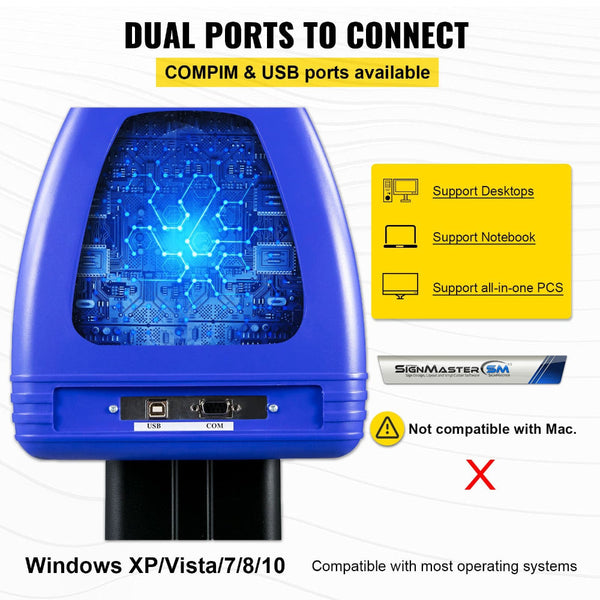 Vevor 720Mm Vinyl Cutter/Plotter Sign Machine Software Blades Lcd Black Cutters & Trimmers