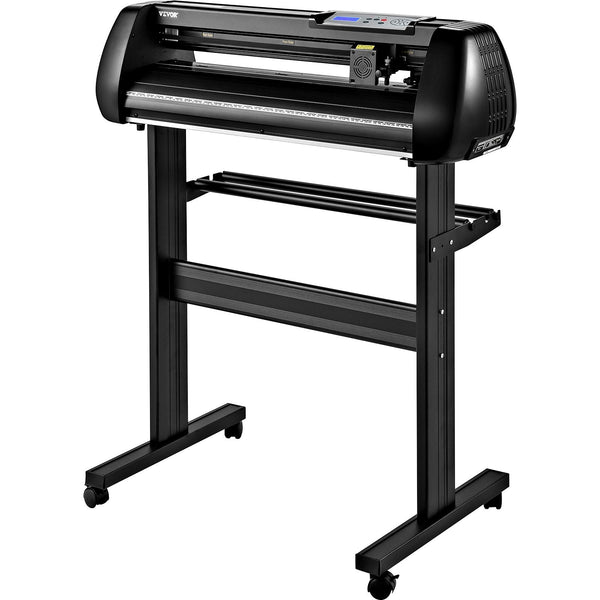 Vevor Vinyl Cutter Machine 28In Offline Bluetooth Cutting Plotter 400In/10M Steel Roller Shaft Adjustable Speed Force Signmaster Software Tool Diy Cra