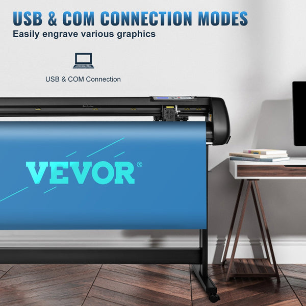 Vinyl Cutter 53Inch Plotter With Stand Adjustable Speed Force Sign Making Signmaster Software Tape Tools Printer Available Com/Usb/Bluetooth Other Saw