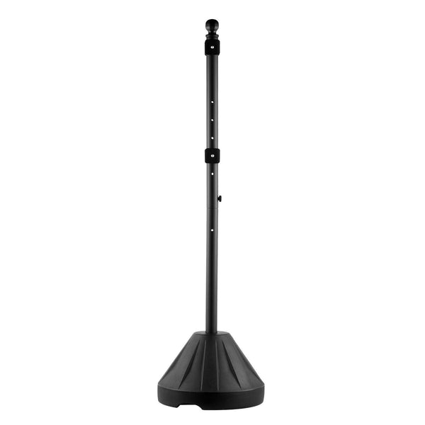 Sign Post 5 Ft Cast Iron Holder With Hard Plastic Base & Wheels Movable Parking Stand For No Street Signs Handicap Bolts Nuts Black Plaques & Signs