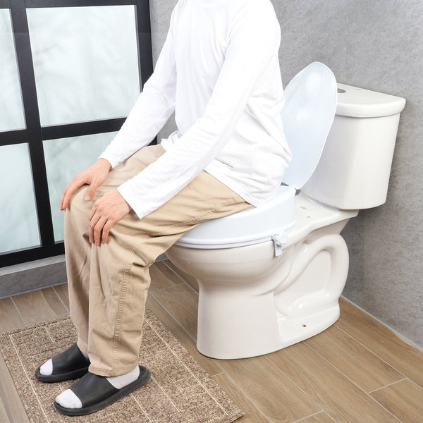 Vevor Raised Toilet Seat 100 Mm Height 136 Kg Weight Capacity Universal Riser Screw Rod Locking With For Elderly Handicap Patient Pregnant Medical Toi