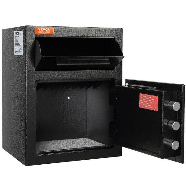1.7 Cub Depository Safe With Drop Slot Electronic Code Lock And 2 Emergency Keys 17.71'' X 13.77'' Business For Cash Mail In Home Hotel Office Safes