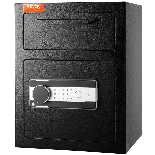 1.7 Cub Depository Safe With Drop Slot Electronic Code Lock And 2 Emergency Keys 17.71'' X 13.77'' Business For Cash Mail In Home Hotel Office Safes