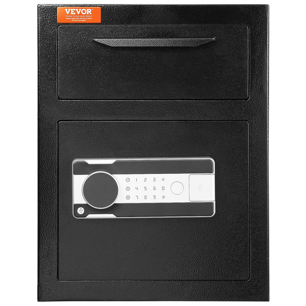 1.7 Cub Depository Safe With Drop Slot Electronic Code Lock And 2 Emergency Keys 17.71'' X 13.77'' Business For Cash Mail In Home Hotel Office Safes