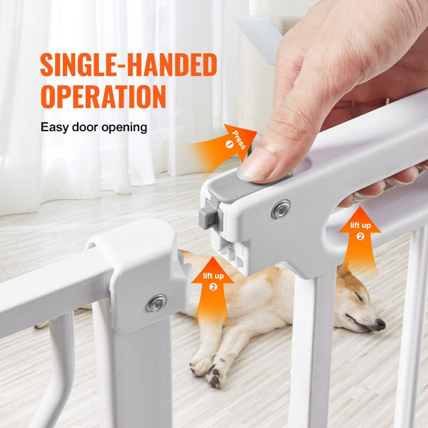 Baby Gate 749 1229 Mm Extra Wide 762 High Dog For Stairs Doorways And House Easy Step Walk Thru Auto Close Child Pet Security With Pressure Mount Wall