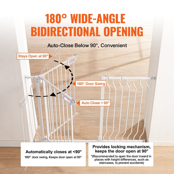 Baby Gate 749 1229 Mm Extra Wide 762 High Dog For Stairs Doorways And House Easy Step Walk Thru Auto Close Child Pet Security With Pressure Mount Wall