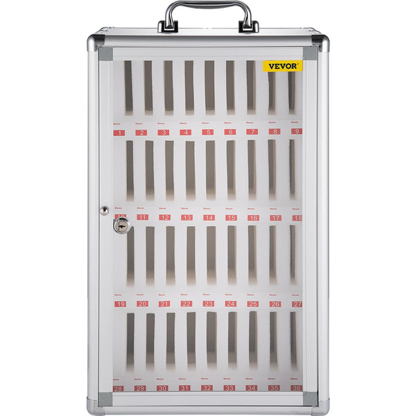 Vevor Cell Phones Storage Cabinet Clear Pocket Chart Locker Box 36 Slots Filing Cabinets