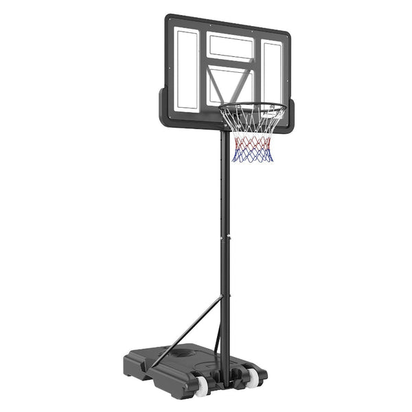 Basketball Hoop 4 10 Ft Adjustable Height Portable Backboard System 44 Inch & Goal Kids Adults Set With Wheels Stand And Fillable Base For Outdoor/Ind
