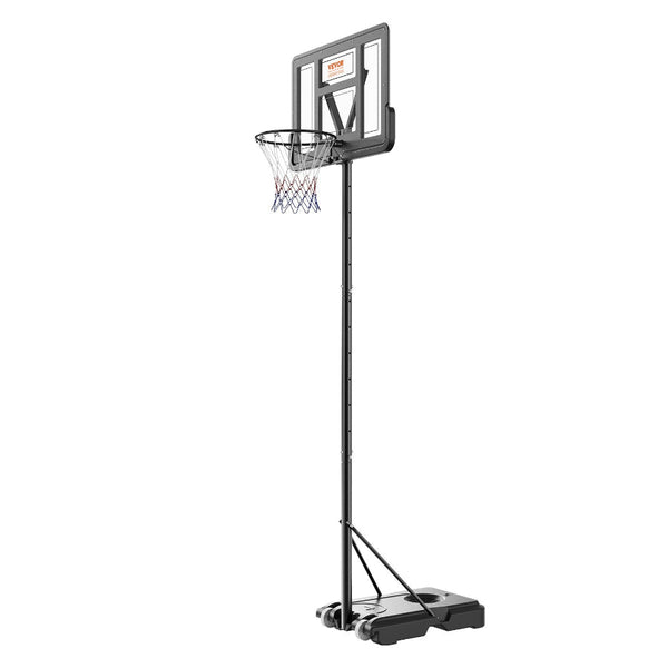 Basketball Hoop 4 10 Ft Adjustable Height Portable Backboard System 44 Inch & Goal Kids Adults Set With Wheels Stand And Fillable Base For Outdoor/Ind