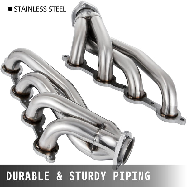 Vevor Exhaust Header Set 1 5/8" Turbo Headers Stainless Steel Shorty Manifold Engine Conversion Ls Swap For Chevy Corvette 19631981 V8 Ls1 Ls2 Ls3 Ls6