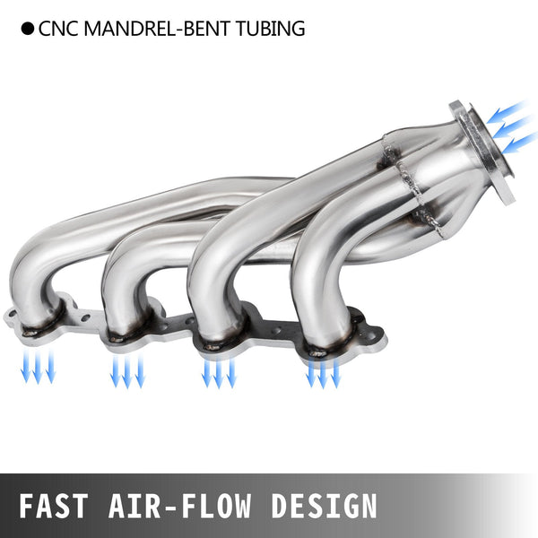 Vevor Exhaust Header Set 1 5/8" Turbo Headers Stainless Steel Shorty Manifold Engine Conversion Ls Swap For Chevy Corvette 19631981 V8 Ls1 Ls2 Ls3 Ls6