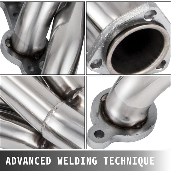 Vevor Exhaust Header Set 1 5/8" Turbo Headers Stainless Steel Shorty Manifold Engine Conversion Ls Swap For Chevy Corvette 19631981 V8 Ls1 Ls2 Ls3 Ls6
