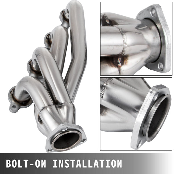 Vevor Exhaust Header Set 1 5/8" Turbo Headers Stainless Steel Shorty Manifold Engine Conversion Ls Swap For Chevy Corvette 19631981 V8 Ls1 Ls2 Ls3 Ls6