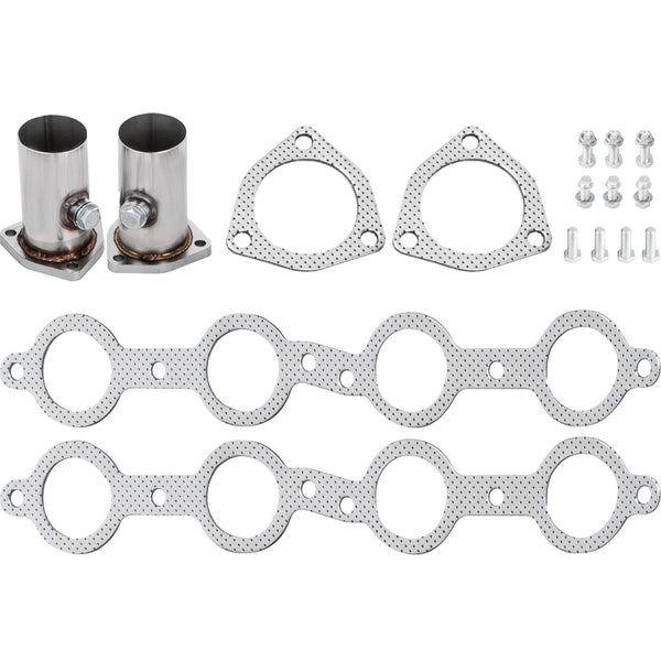 Vevor Exhaust Header Set 1 5/8" Turbo Headers Stainless Steel Shorty Manifold Engine Conversion Ls Swap For Chevy Corvette 19631981 V8 Ls1 Ls2 Ls3 Ls6
