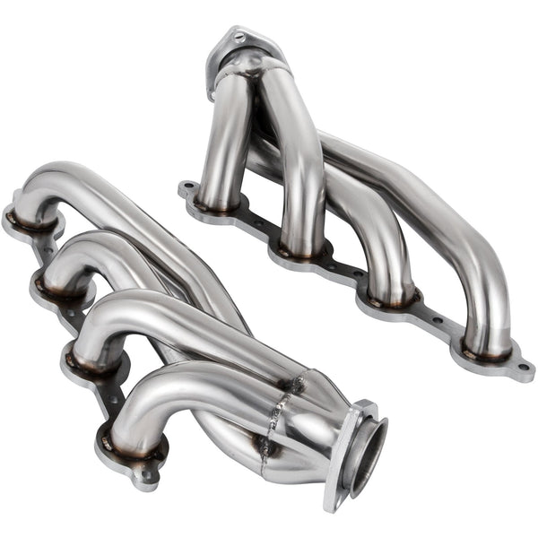 Vevor Exhaust Header Set 1 5/8" Turbo Headers Stainless Steel Shorty Manifold Engine Conversion Ls Swap For Chevy Corvette 19631981 V8 Ls1 Ls2 Ls3 Ls6