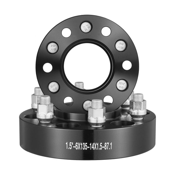 Vevor 1.5" 6"X5.3" Wheel Spacers Adapters Lug Forged 4 Pcs Black Steering Wheels & Horns