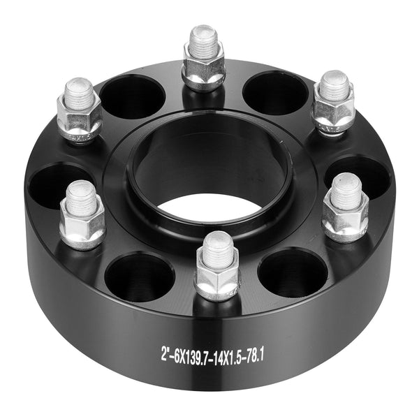 Vevor 2" 6"X5.5" Wheel Spacers Adapters Lug Forged 4 Pcs Black Steering Wheels & Horns