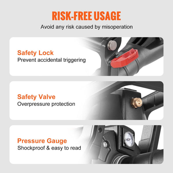 Vevor Tire Bead Seater 2.4 Gal/9 L Air Blaster 150 Psi Handheld Bazooka Portable Inflator Tool 87 116 Operating Pressure For Tractor Truck Atv Car And