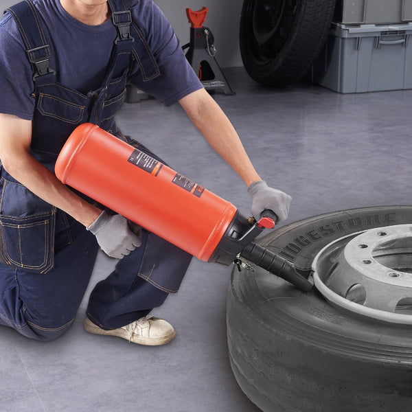 Vevor Tire Bead Seater 2.4 Gal/9 L Air Blaster 150 Psi Handheld Bazooka Portable Inflator Tool 87 116 Operating Pressure For Tractor Truck Atv Car And