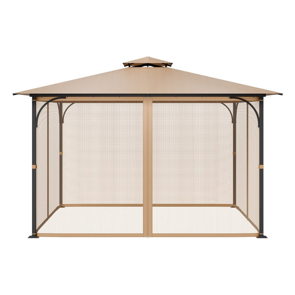 Vevor Gazebo Netting Replacement Fit Most 10 X 12 7.3 Ft Outdoor Garden 4 Panel Sidewall Mesh Curtain Patio Midge With Double Zipper Canopy Screen (Ne